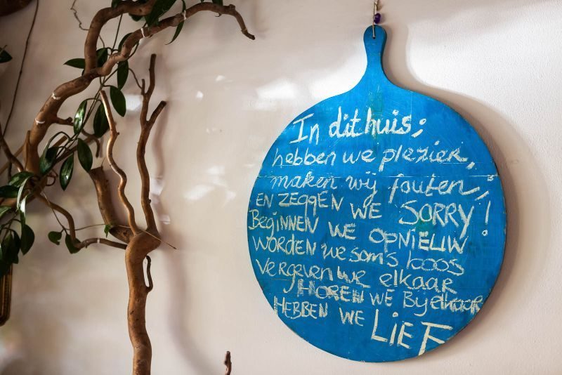Handgeschreven bord in de praktijk